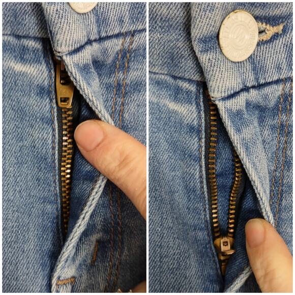 Mother Undone Hem Looker Jeans Crop in Cliffhanger Size 26 - Picture 7 of 16